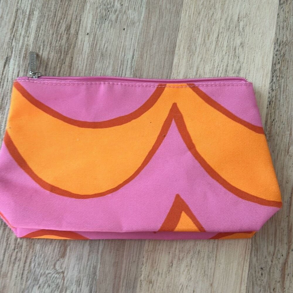 Merimekko for Clinique orange and pink cosmetic bag make up bag - Picture 3 of 4